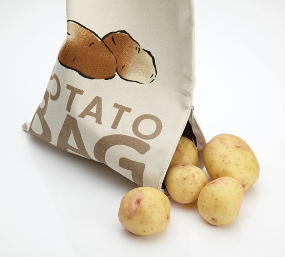 KitchenCraft Potato Bag, Canvas, Beige, 26 x 38 cm - Image 2