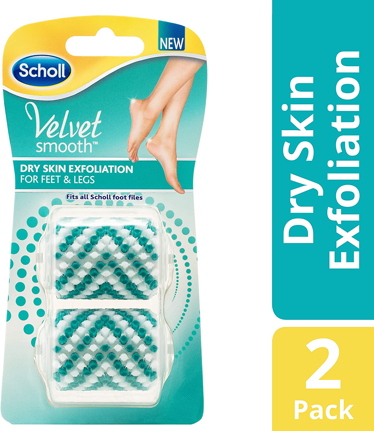 Scholl Velvet Smooth Exfoliator Replacement Roller Head (Pack of 2), 1 count (Pack of 2) - Image 4