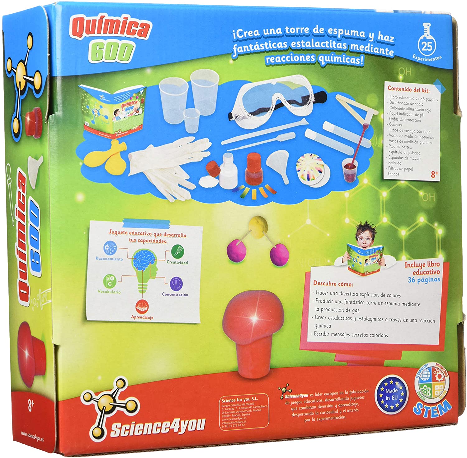 Science4you Chemistry 600 Spanish Version Sin talla, Multicoloured, Sin tañosllaños - Image 2