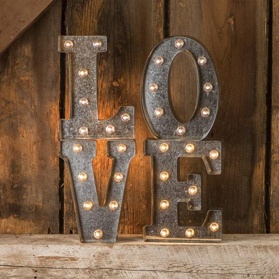 Darice Metal Marquee Letter 9.875-inch, F, Galvanized Silver, 9" - Image 4