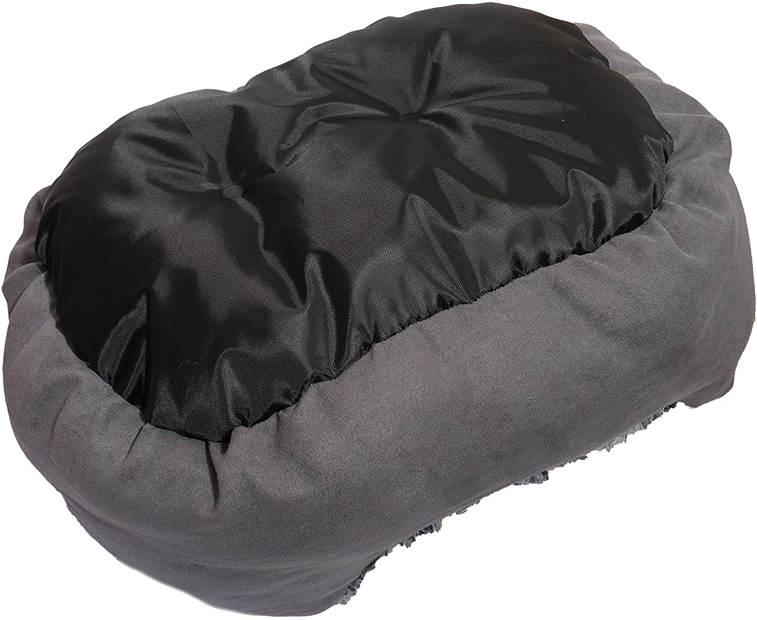 Rosewood Grey Lion Oval Dog Bed, Medium, 67x57cm, 53 x 63 x 23 cm (L x W x H) - Image 3