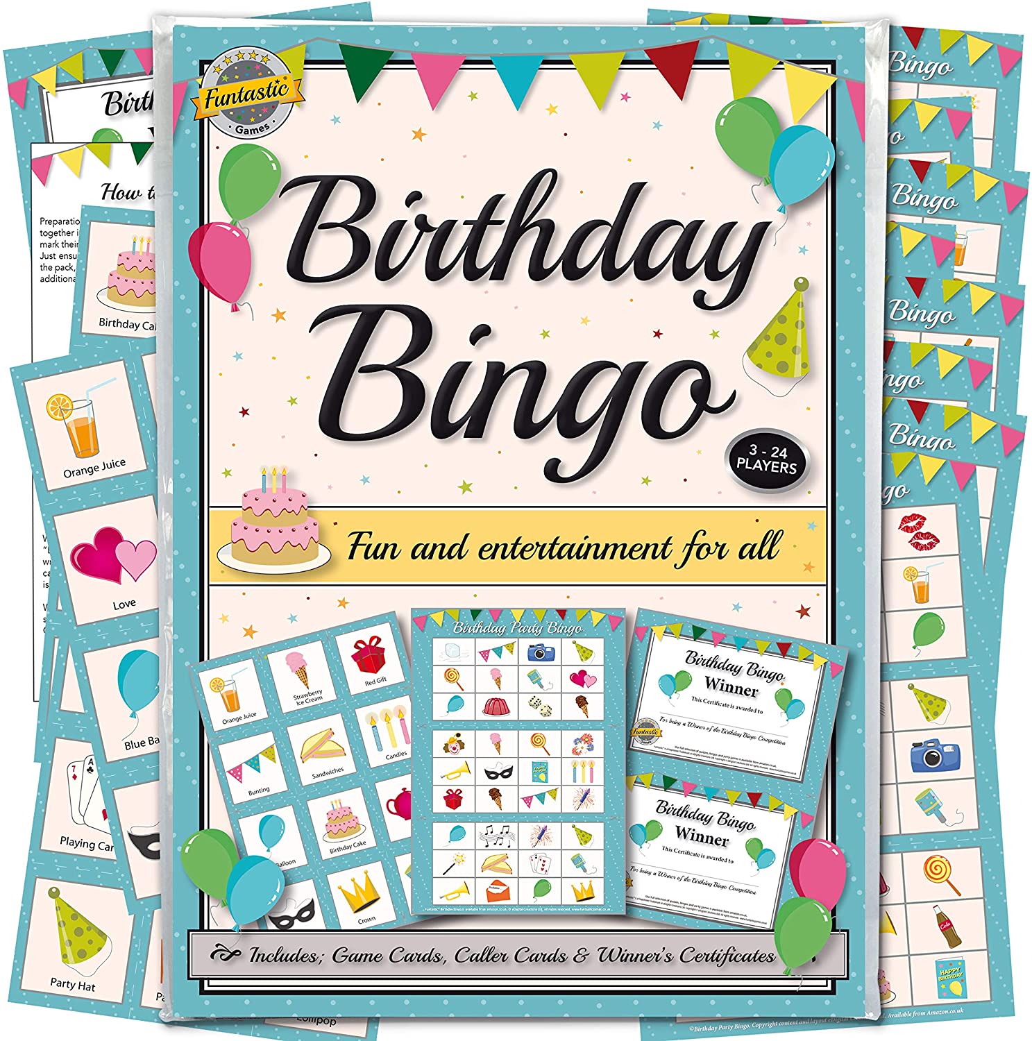 Funtastic Birthday Party Bingo Game