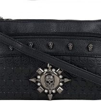 GOTHIC SKULL STAR Ladies Handbag Clutch Evening Handbag | Backpack Rucksack | Steam Punk Rock Goth | School College PU Vegan Leather Bag