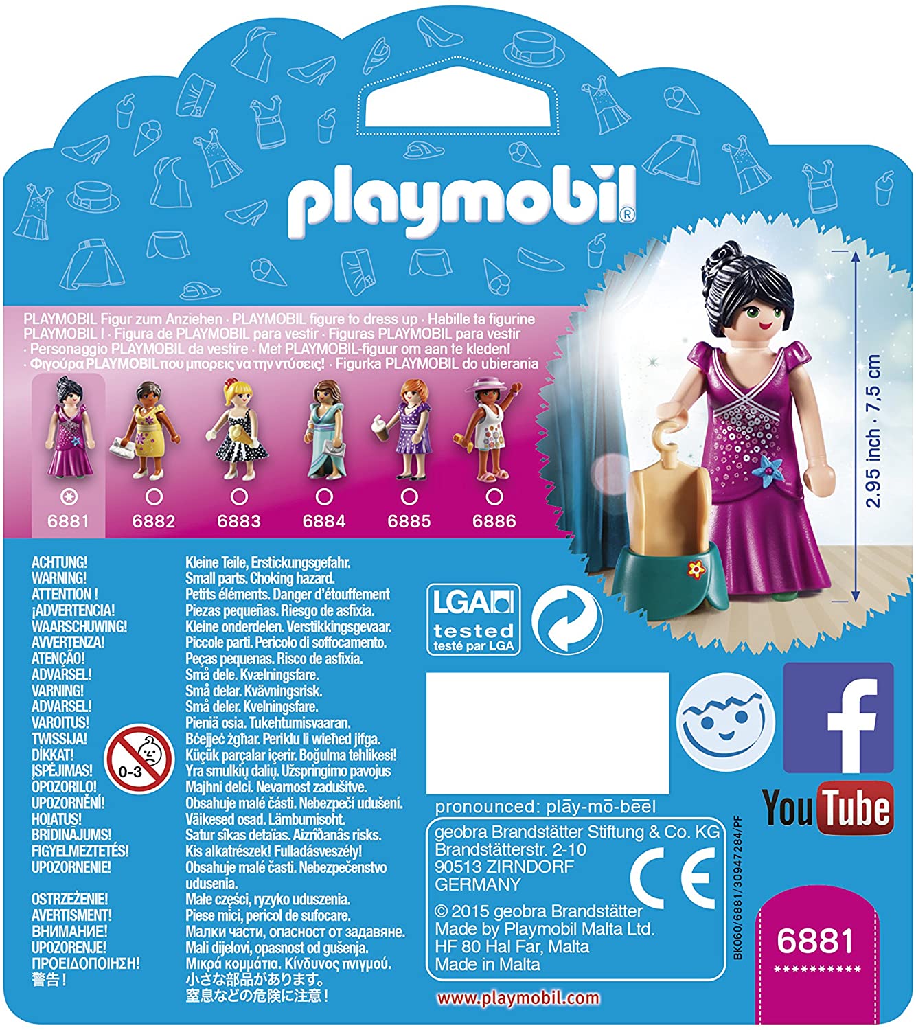 Playmobil 6881 Party Fashion Girl with Changeable Clothing, Fun Imaginative Role-Play, PlaySets Suitable for Children Ages 4+ - Image 2