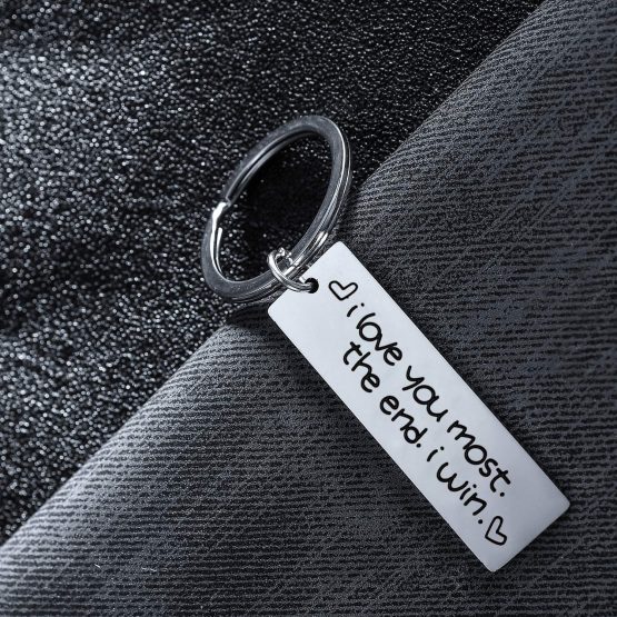BESPMOSP I Love You Most The End I Win Keychain for Couples Lovers Friendship Accessory Key Chain - Image 4