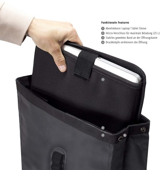 A-LAB | Model D | Waterproof Bicycle & Messenger Backpack with 15" Laptop Sleeve - Image 4
