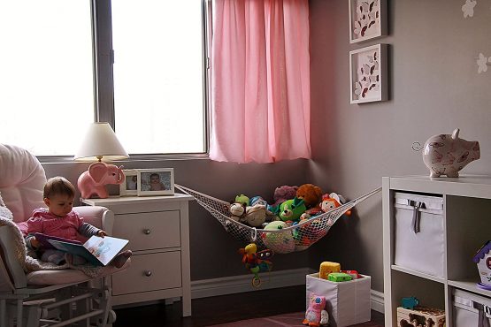 MiniOwls Toy Storage Hammock X-Large Organizer and De-cluttering Solution for Every Kid’s Room, Nursery & Playroom (white, XL) - Image 4