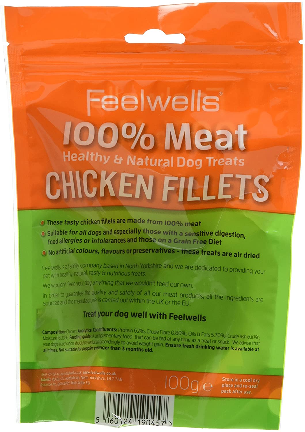Feelwells 100% Meat Treats Chicken Fillets. 10 x 100g packs, 100 g (Pack of 10) - Image 2