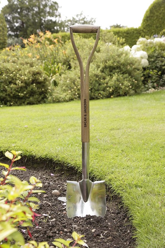 Spear & Jackson 4650PS Traditional Stainless Planting Spade, Brown - Image 2