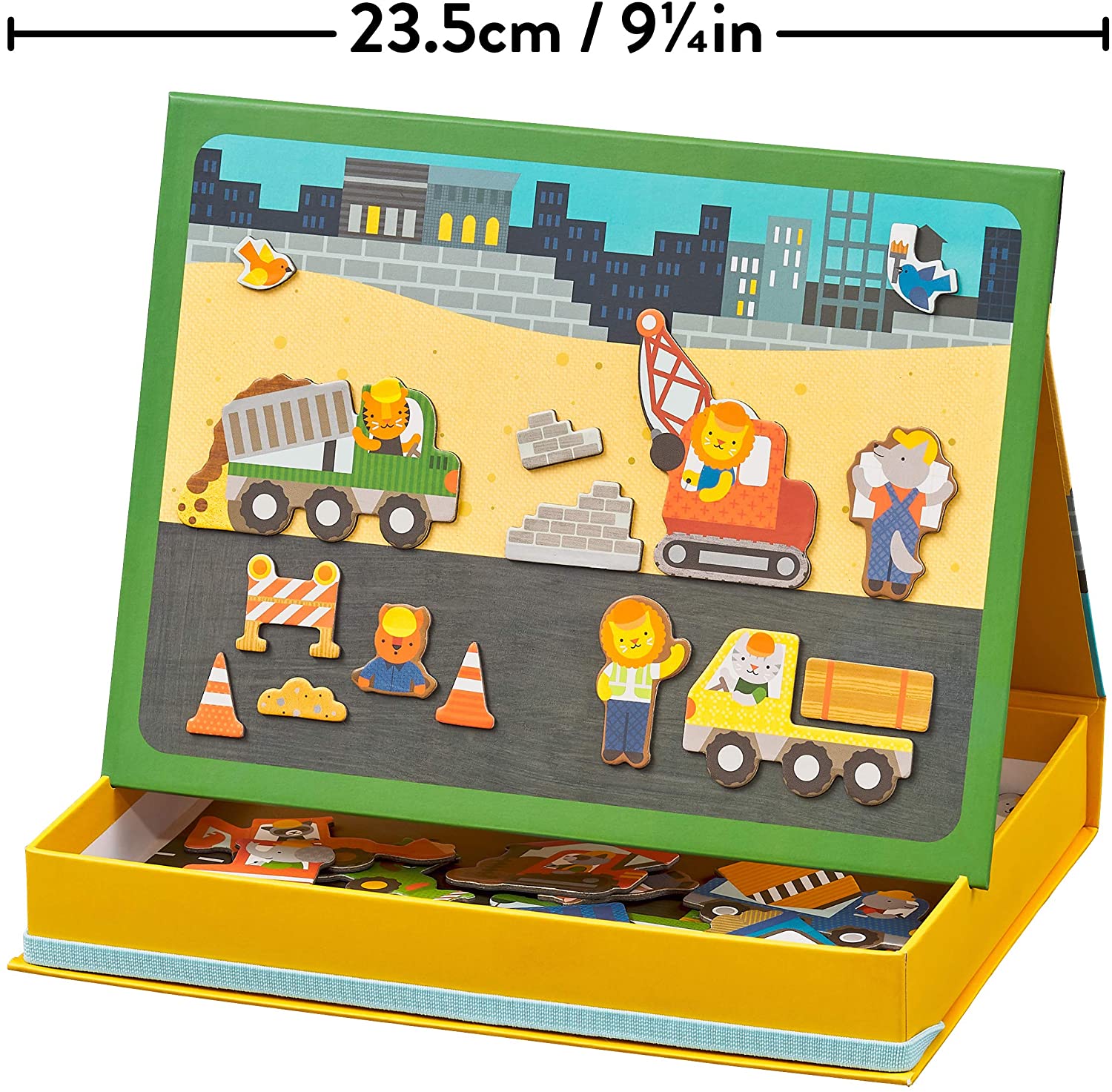 Petit Collage Construction Magnetic Play Scene, PTC335, Multicolor, 9.25 inches (H) x 7 inches (L) x 1.25 inches (W) - Image 2