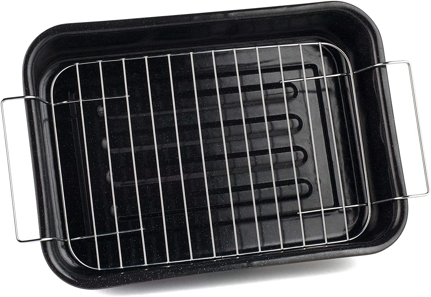 Russell Hobbs CW9161 Romano 34 cm Roaster, Vitreous Enamel Deep Baking Pan with Rack, Durable Steel Ovenware, Grilling Rack - Image 2