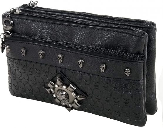 GOTHIC SKULL STAR Ladies Handbag Clutch Evening Handbag | Backpack Rucksack | Steam Punk Rock Goth | School College PU Vegan Leather Bag - Image 3