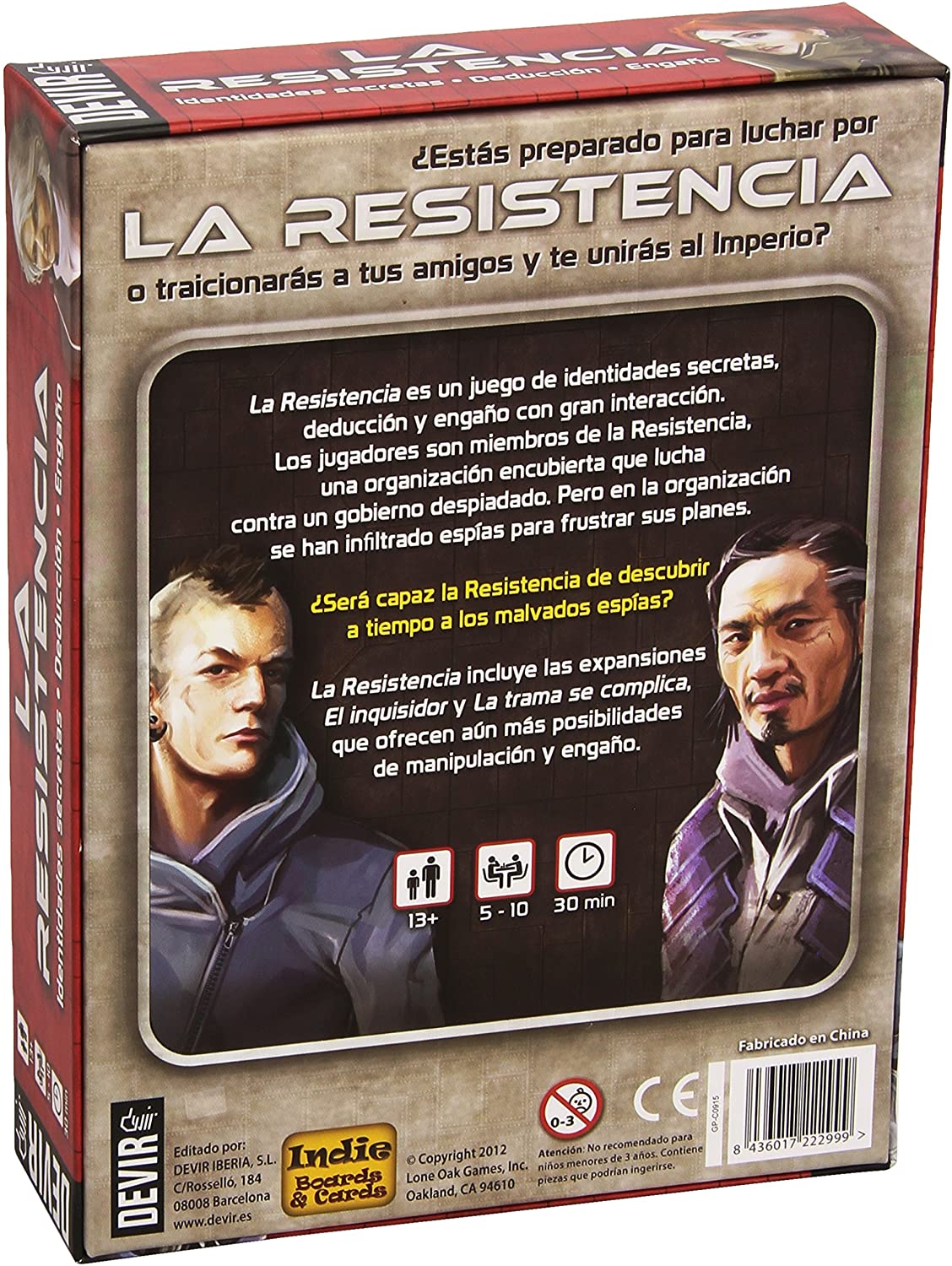 Devir - La Resistencia Board Game, Miscelanea (25197), Multicoloured - Image 2