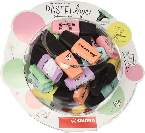 Highlighter - STABILO BOSS MINI Pastellove Display 50 in 6 assorted colours