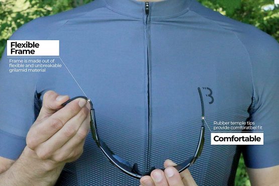 BBB Cycling BSG-61PH Commander PH Sport Glasses with Adaptable Lenses and Hydrophobic Coating for Road and Mountain Biking, , Gloss Metallic Black, One Size - Image 4