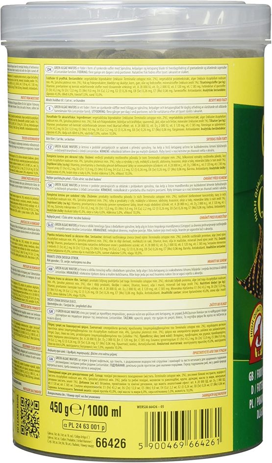 Tropical Green Algae Wafers Catfish Chips 1 Litre - Image 2