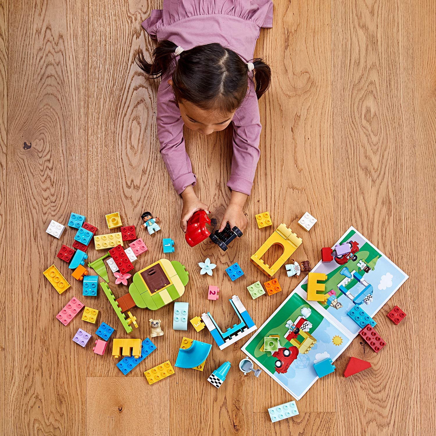 LEGO DUPLO Deluxe Brick Box, Fine Motor Skills Toys for 1+ Year Old Boys & Girls, incl. a Car, Number Bricks & Animal Figures - Image 2
