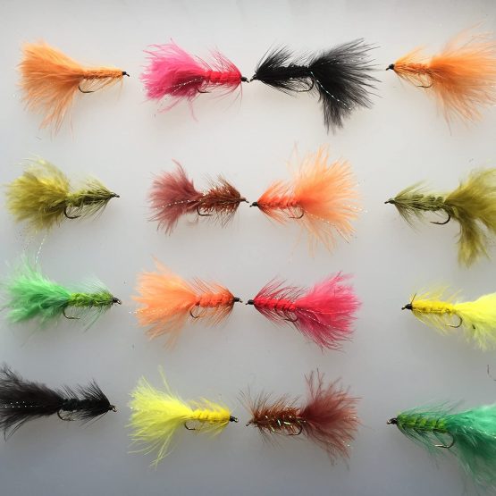 BestCity Fly Fishing WOOLLY BUGGER Set of 16 wooly buggers with FREE ...