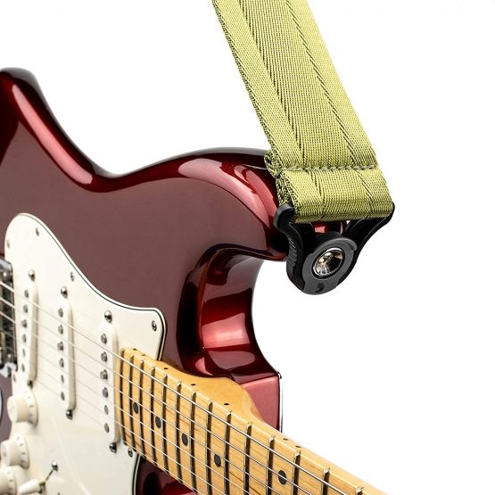 D'Addario 50BAL08 Auto Lock Guitar Strap - Acoustic & Electric Guitar Accessories - Easy to Use Auto Locking Guitar Straps - Uses Existing Guitar Strap Buttons - Nylon - Moss, 89-151 cm - Image 4