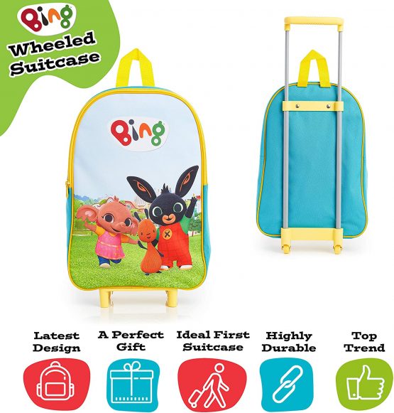 Bing Trolley Bags with Wheels for Kids, Carry on Hand Luggage Suitcases ...