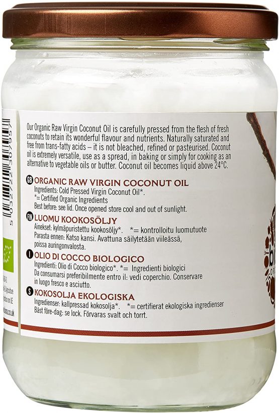 Biona Organic Coconut Virgin Oil Raw 400g - Image 3
