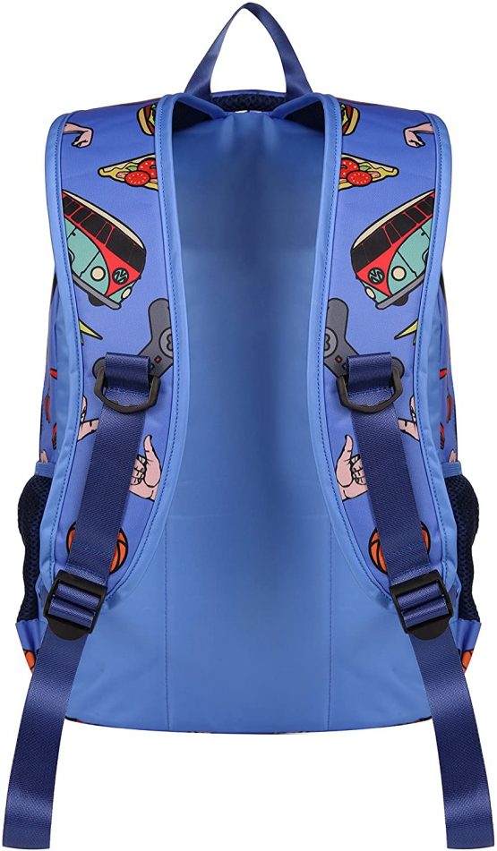 FRINGOO® Girls Boys Multi-compartment School Backpack Waterproof Fits Laptop 17'' (H:44cm*L:29cm*W:21cm, Boys Doodles) - Image 2