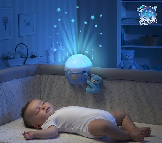 Chicco Next2Stars Baby Night Light with Plush Toy - Star Light Projector for Cots and Cribs, with Sound Sensor, 3 Light Effects and Music - 0+ Months, Blue - Image 4