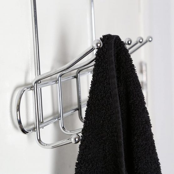 Premier Housewares 509729 10 Hook Over Door Hanger - Chrome, H25 x W41 x D14cm - Image 3