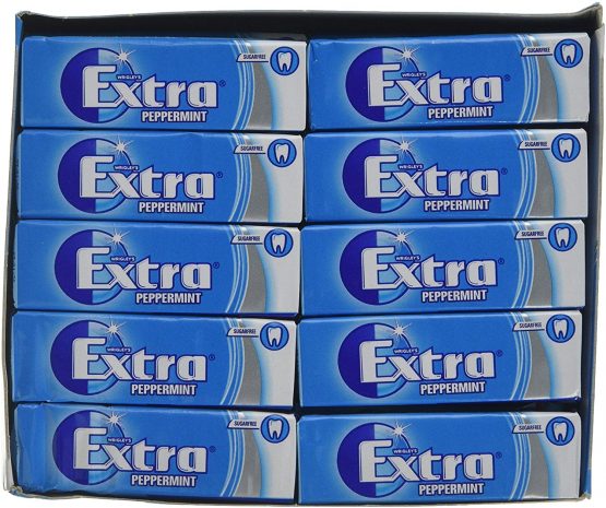Extra Chewing Gum, Sugar Free, Peppermint Flavour, 30 Packs of 10 Pieces - Image 2