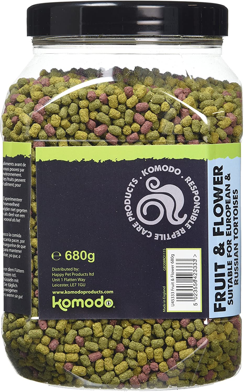 Komodo Complete Holistic Tortoise Diet Fruit and Flower 680 g, Balanced food for Tortoises Natural Flavoured Tortoise Food - Image 2