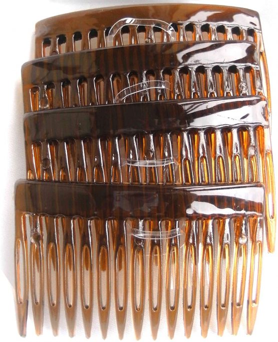 7 Centimeter Side Combs Hair Combs Pack of 4 Tortoiseshell