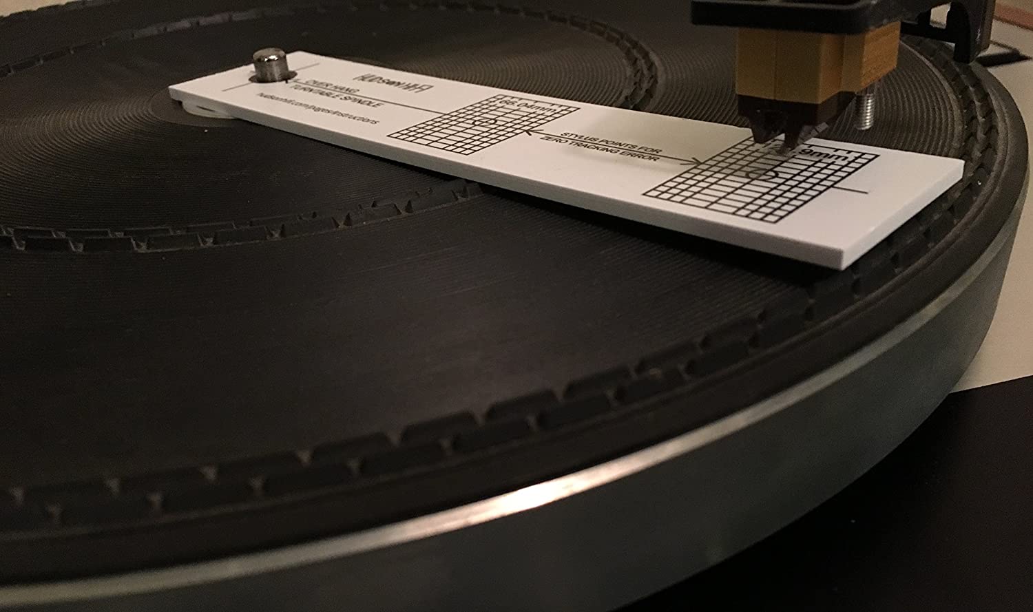 Hudson Hi-Fi Turntable Phonograph LP Phono Cartridge Stylus Alignment Protractor Tool - High Contrast (VTA Sold Separately) - Image 2