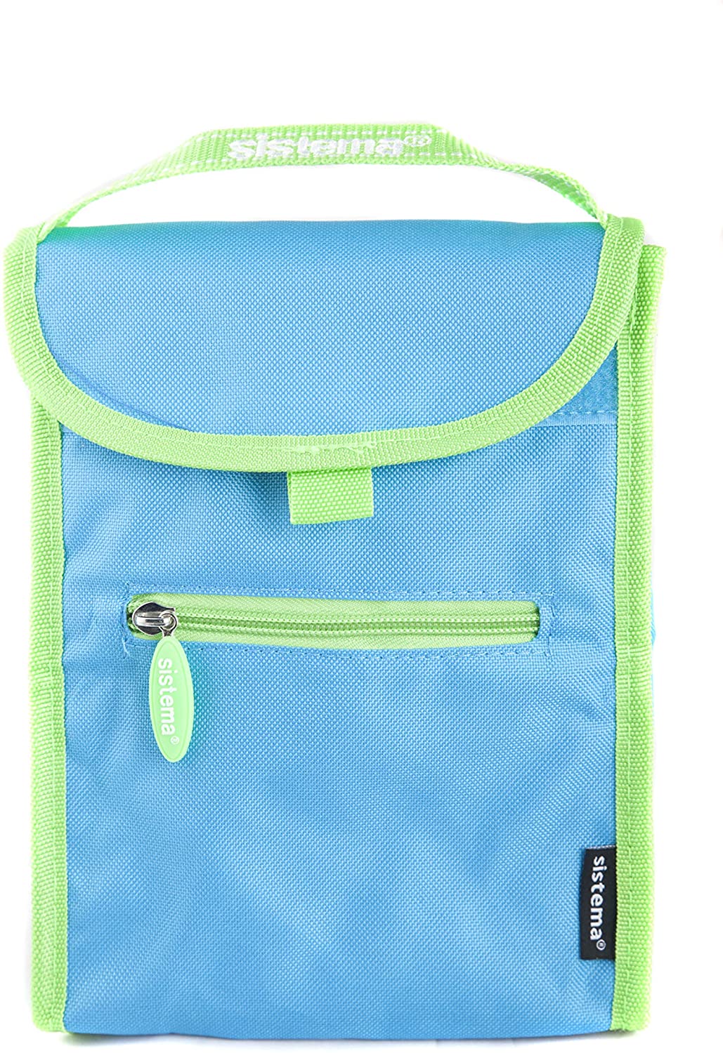 Sistema Fold Up Insulated Lunch Cooler Bag, Fabric-Polyester, 10 x 17.5 ...