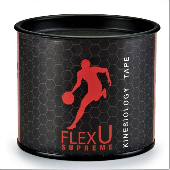 FLEXU – SUPREME KINESIOLOGY TAPE WITH A FREE eBook. Continuous 1 Roll Pack, Black, Synthetic Therapeutic Recovery Tape. - Image 2