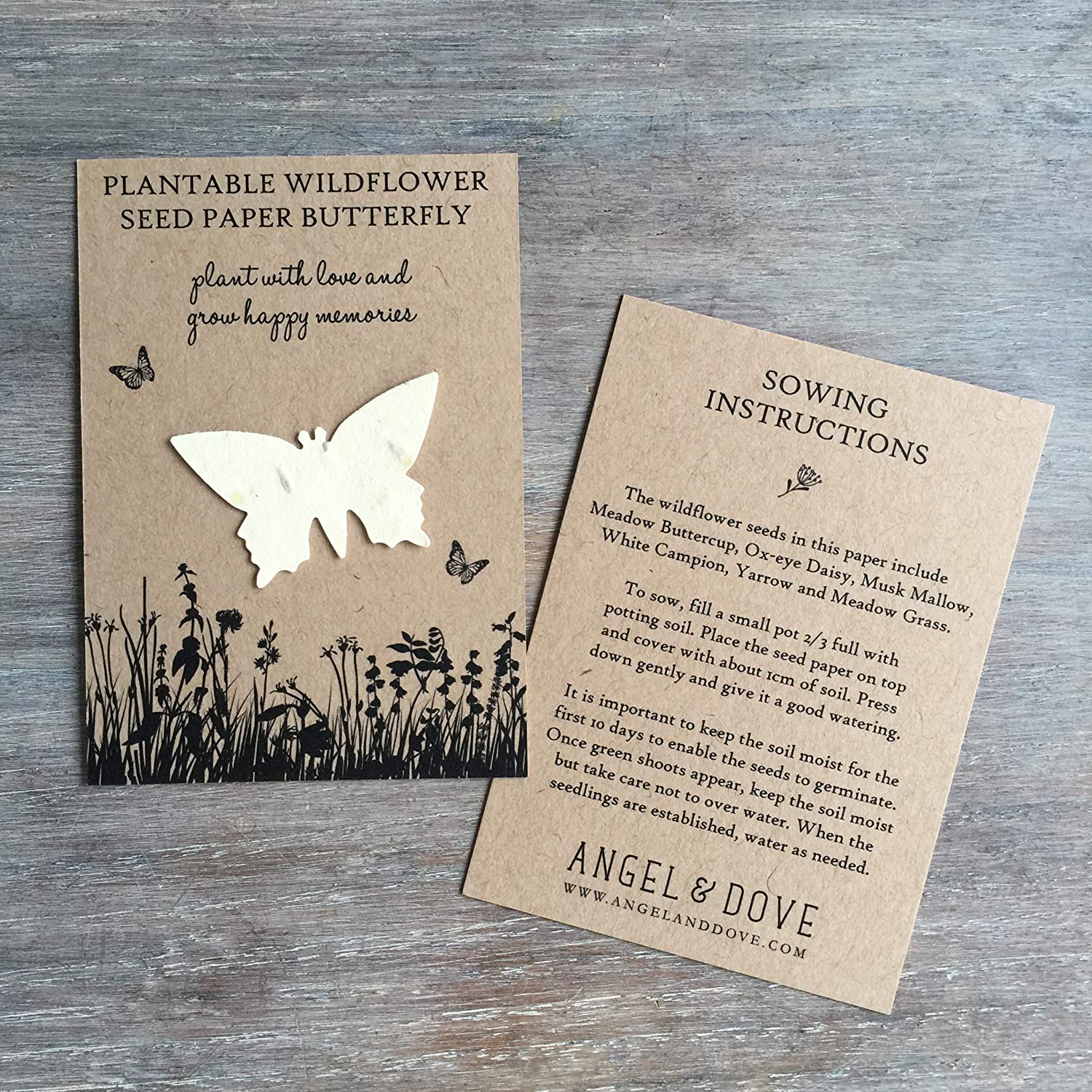 ANGEL & DOVE 10 Plantable Wildflower Seed Paper Butterfly Funeral Favours - for Funeral Guests to Plant in Memory of a Loved One - Image 4
