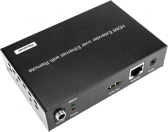 BeMatik HDMI Extender 1080p over Cat.5e Cat.6 Ethernet Cable 120m H.264 Remote Control Receiver (HB030) - Image 3