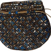 Purpledip Potli Bag (Clutch, Drawstring Purse) For Women With Intricate Gold Thread & Sequin Embroidery Work