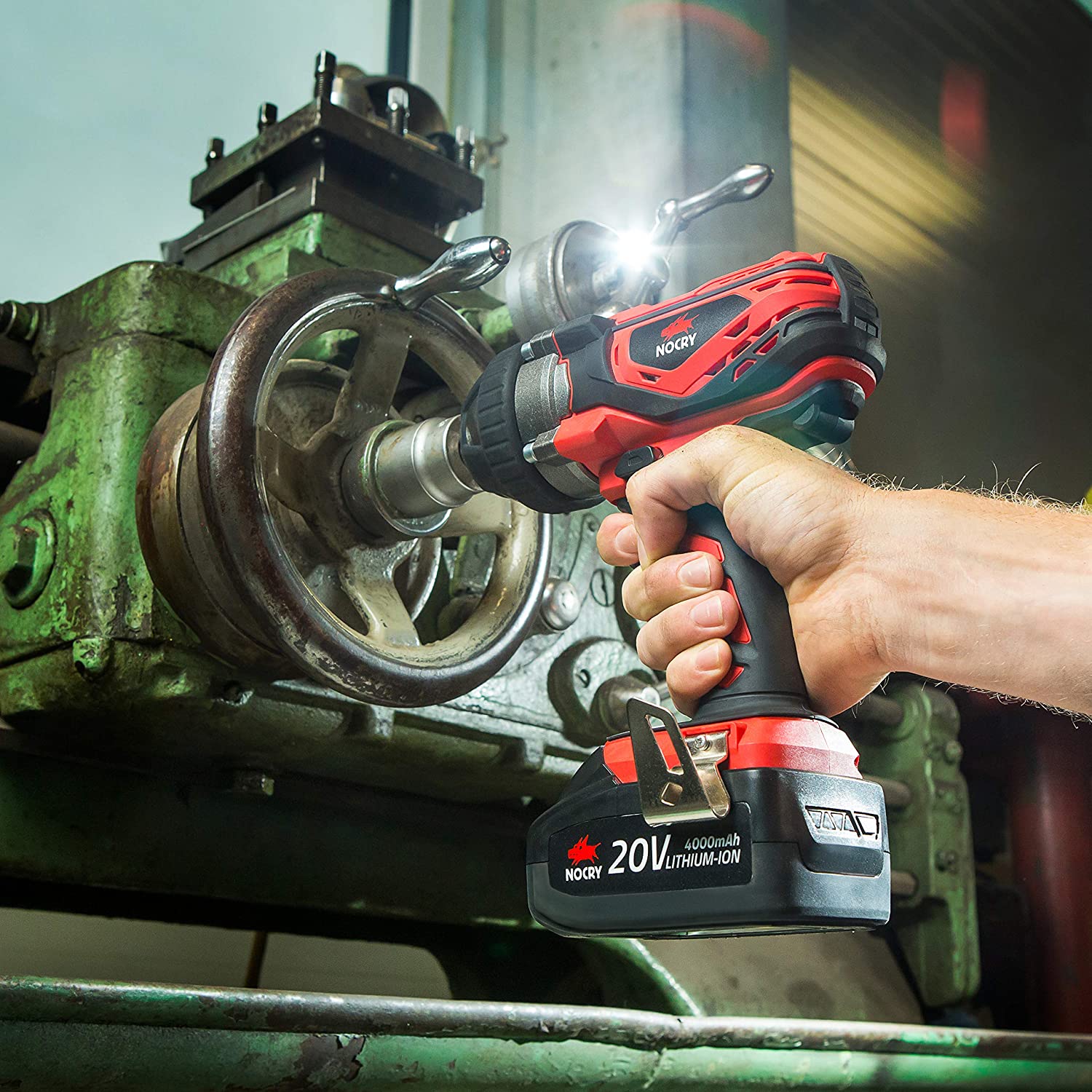 NoCry 20V Cordless Impact Wrench, 300 ft-lb (400 Nm) Torque, 2700 Max IPM, 2200 RPM, 1/2 Inch Anvil; 4.0 Ah Battery - Image 4