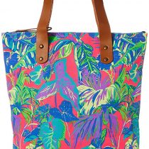 The Holiday Shop London Women's Canvas Beach Bag Tropical Canvas and Beach Tote Bag