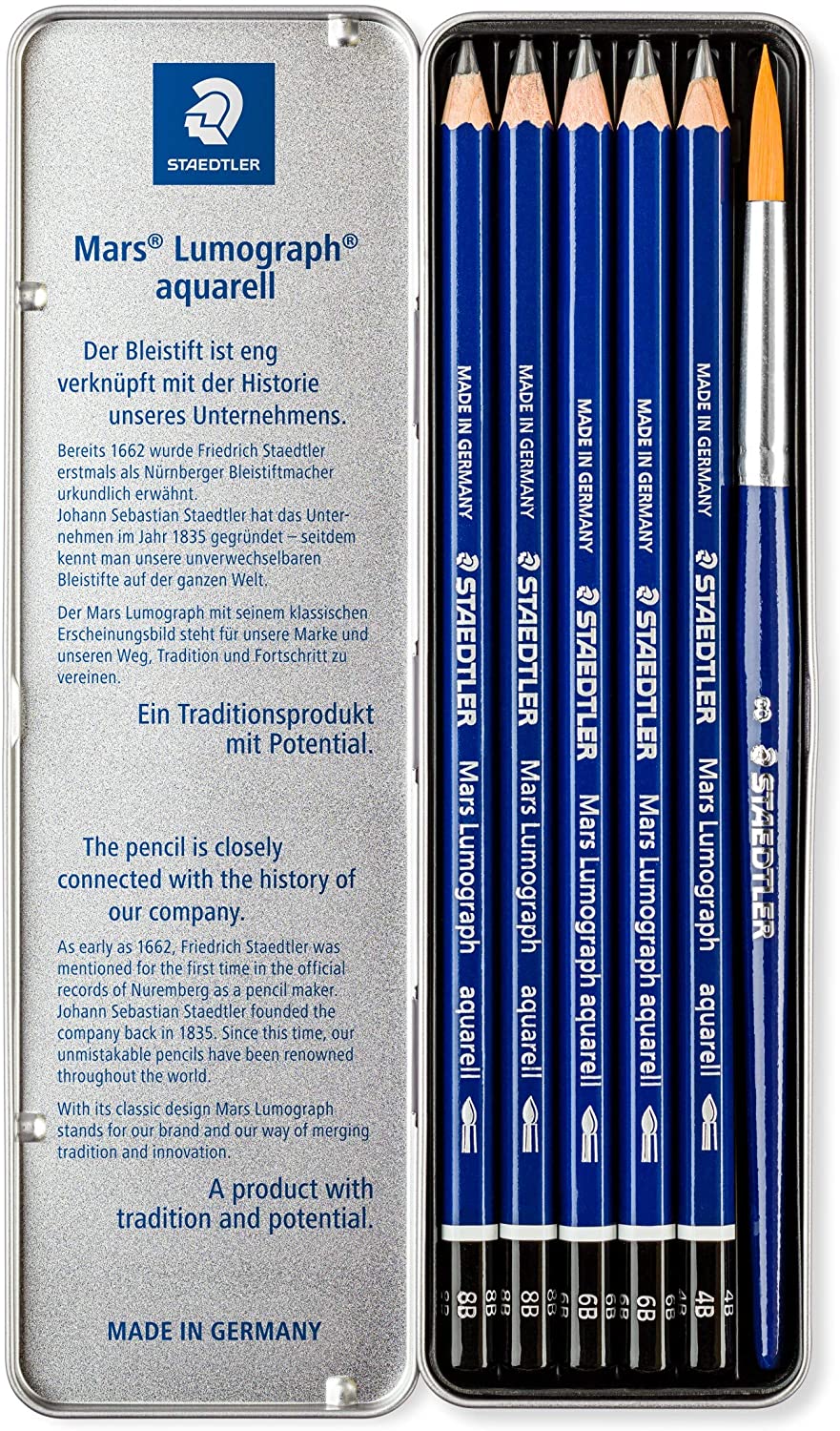 STAEDTLER Hexagonal Pencils Made in Germany Watercolour 6er Sortierung blue, 5 count (Pack of 1) - Image 2