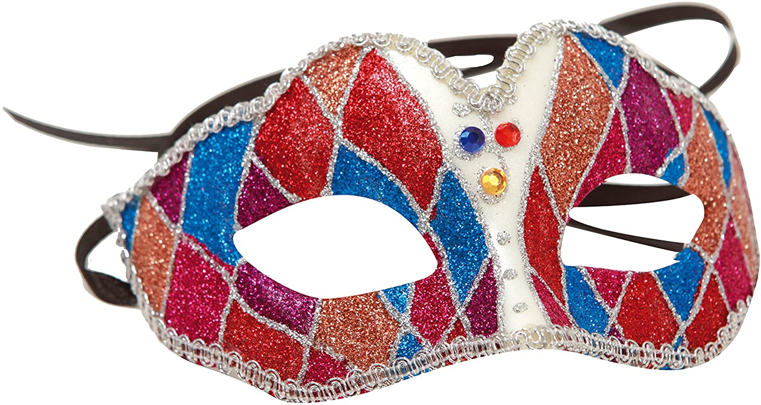 Viving Costumes 202444 Harlequin Eye Mask, Multicolor