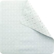 aztex Anti-Fungal Non Slip Shower or Bath Mat with Suction Cups and Drainage Holes, Slip Resistant Shower Tread, Made From Rubber Vinyl - Shower Mat, Off White