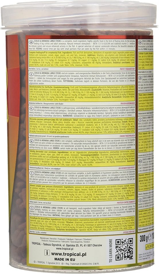 Tropical Cichlid Arowana Large Sticks, 1-pack (1x 1000 ml) - Image 2