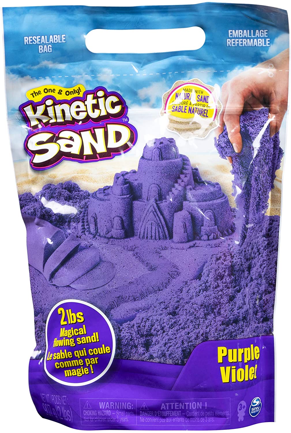 Kinetic Sand, 0.9 kg for Mixing Moulding and Creating, for Ages 3 and Up (Colours Ship At Random) (Styles Vary) - Image 2
