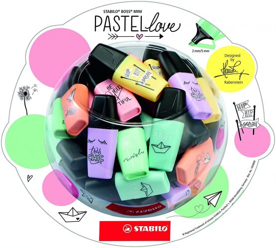 Highlighter - STABILO BOSS MINI Pastellove Display 50 in 6 assorted colours - Image 2
