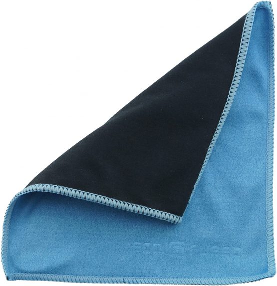ECO-FUSED Microfiber Cleaning Cloths (5 Pack, 6x6: Double Sided Black/Blue) - Image 3