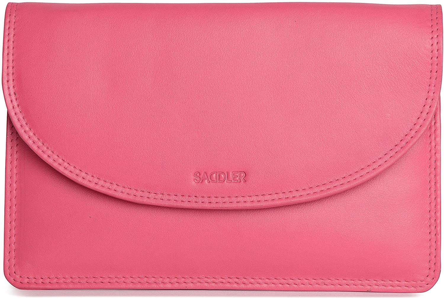SADDLER "Isabelle Soft Leather Crossbody Bag - Slim Ladies Sling Purse, Fuchsia
