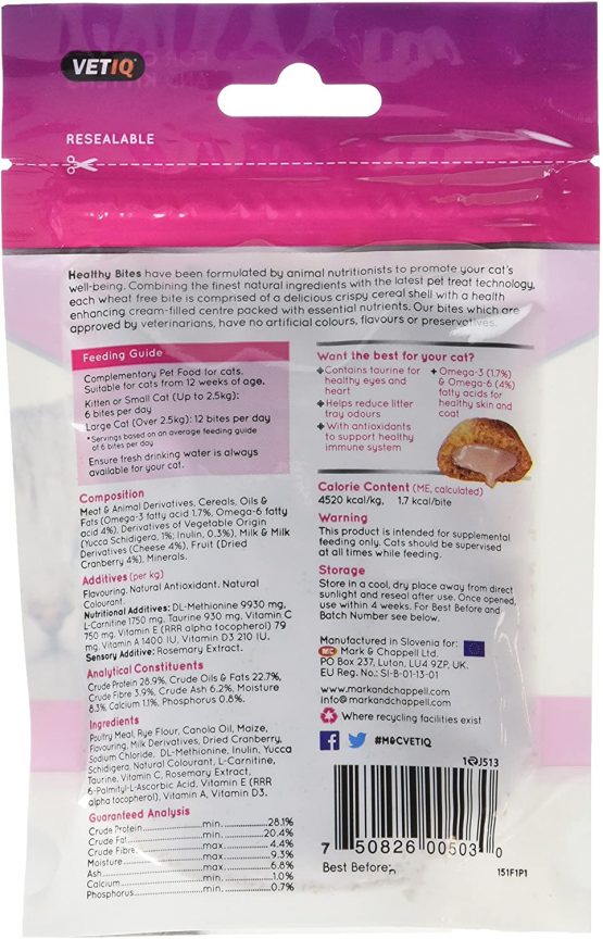 VetIQ Healthy Bites Urinary Care For Cats & Kittens 65g - Pack of 8 - Image 2