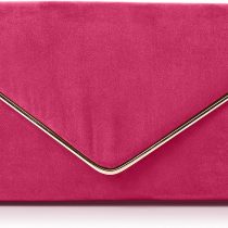 SwankySwans Women's Oscar Envelope Suede Velvet Party Prom Clutch Bag Clutch