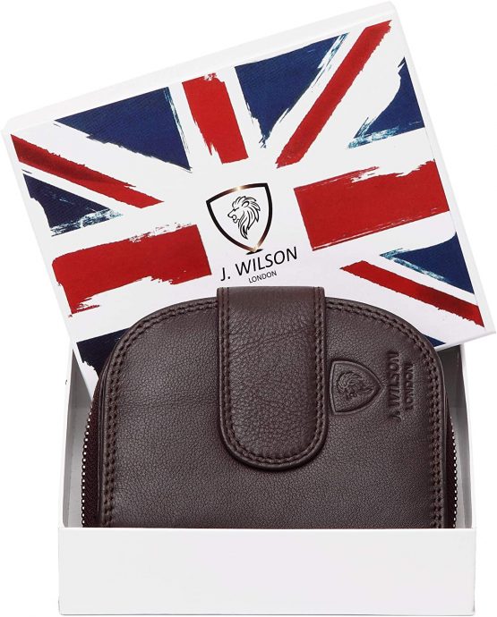 Ladies RFID Safe Designer Leather Purse Card Women Wallet Zip Pocket Boxed - Image 2